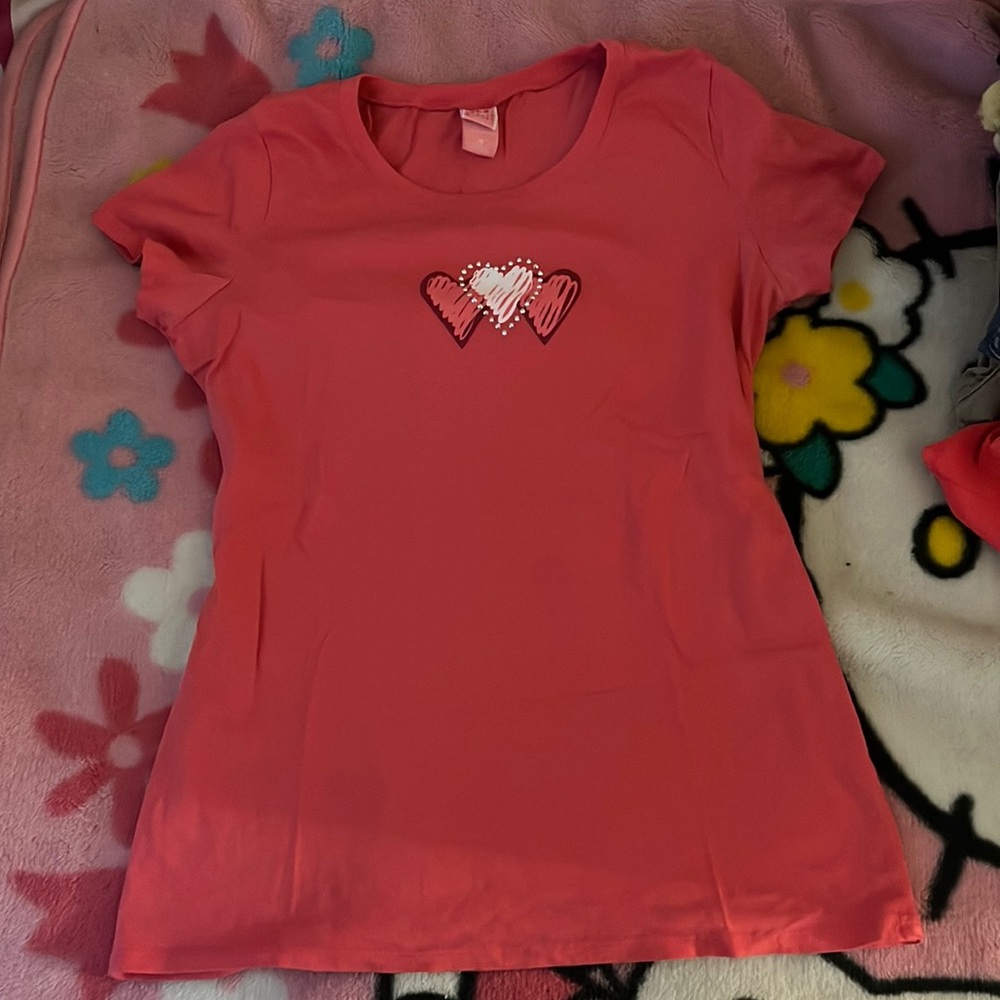 rhinestone heart tshirt